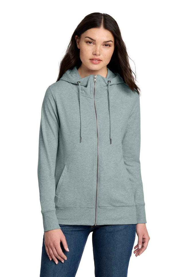 District Women's Featherweight French Terry FullZip Hoodie DT673