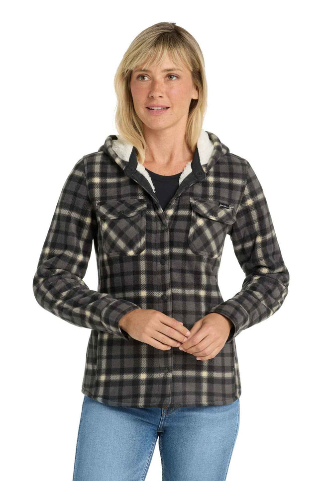Eddie Bauer Women's Woodland Shirt Jac EB229 Grey Steel Bone