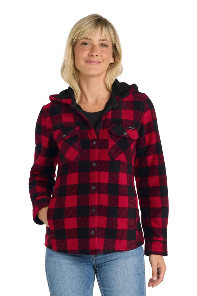 Eddie Bauer Women's Woodland Shirt Jac EB229 Radish Black