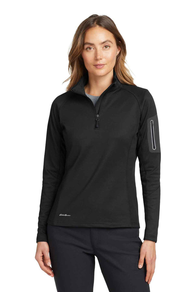 Eddie Bauer Women's 1/2Zip Performance Fleece EB235 Black