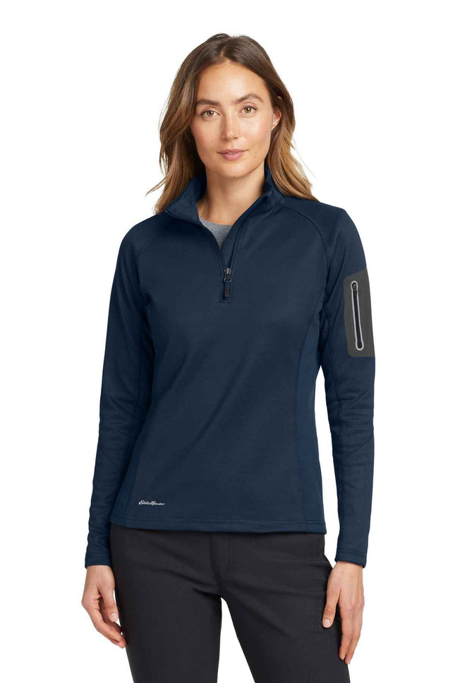 Eddie Bauer Women's 1/2Zip Performance Fleece EB235 River Blue Navy
