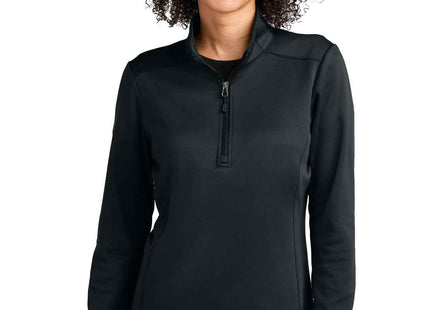 Eddie Bauer Women's Smooth Mid Layer Fleece 1/2Zip EB2370 Black