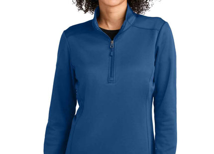 Eddie Bauer Women's Smooth Mid Layer Fleece 1/2Zip EB2370 Cobalt Blue