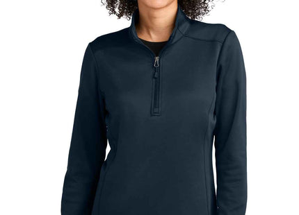 Eddie Bauer Women's Smooth Mid Layer Fleece 1/2Zip EB2370 River Blue Navy