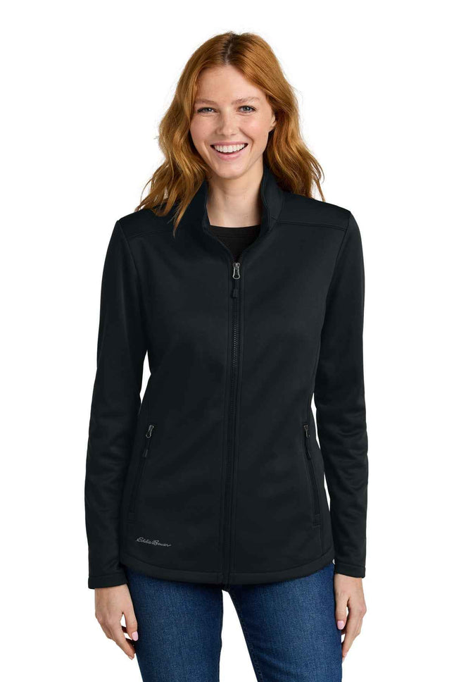 Eddie Bauer Women's Smooth Mid Layer Fleece FullZip EB2470 Black