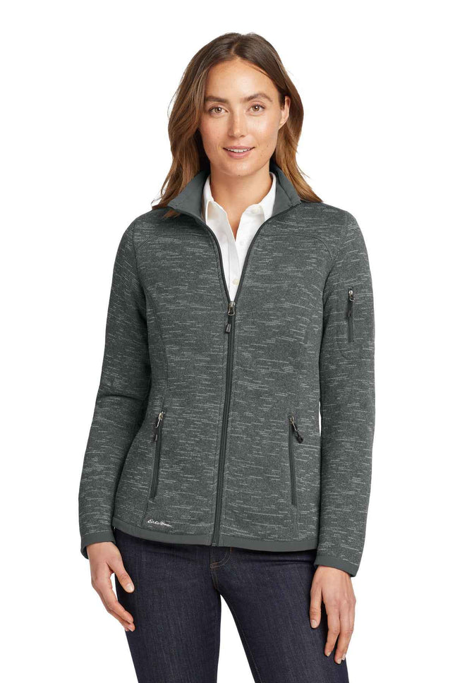 Eddie Bauer Women's Sweater Fleece FullZip EB251 Dark Grey Heather