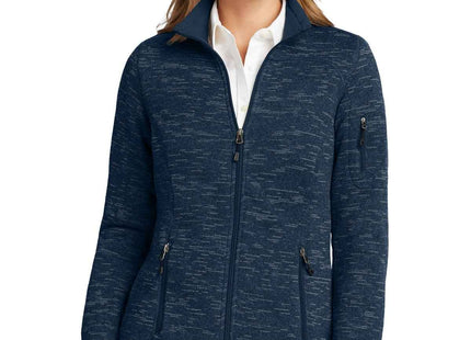 Eddie Bauer Women's Sweater Fleece FullZip EB251 River Blue Navy Heather
