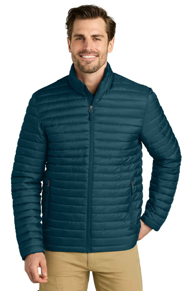 Eddie Bauer Packable Quilted FullZip EB514 Adriatic Blue