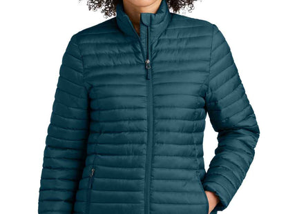 Eddie Bauer Women's Packable Quilted FullZip EB515 Adriatic Blue