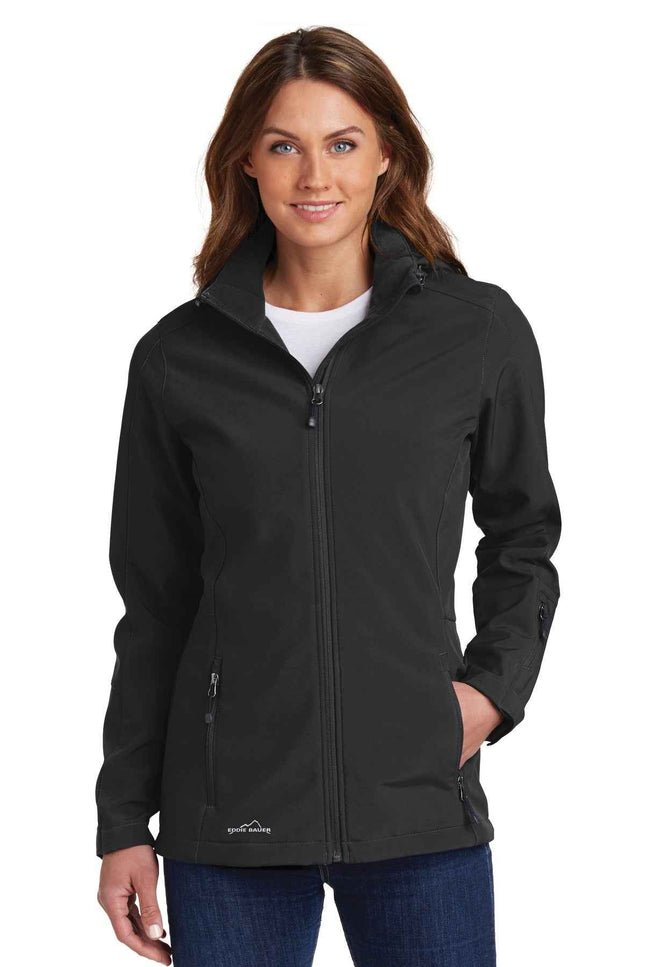 Eddie Bauer Women's Hooded Soft Shell Parka EB537 Black