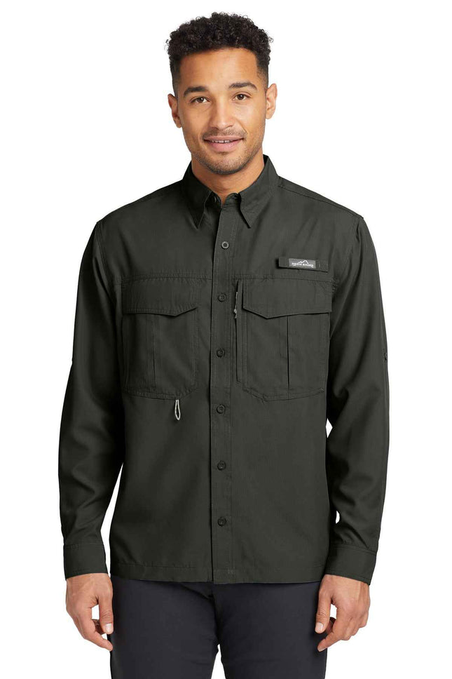 Eddie Bauer Long Sleeve Performance Fishing Shirt EB600 Boulder