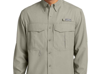 Eddie Bauer Long Sleeve Performance Fishing Shirt EB600 Driftwood
