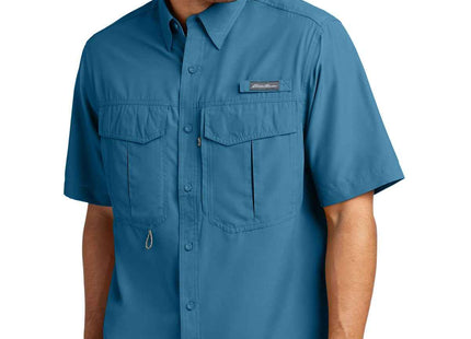 Eddie Bauer Short Sleeve Performance Fishing Shirt EB602 Gulf Teal