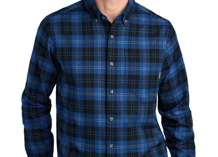 Eddie Bauer Long Sleeve Favorite Flannel Plaid Shirt EB610 Cobalt Tartan