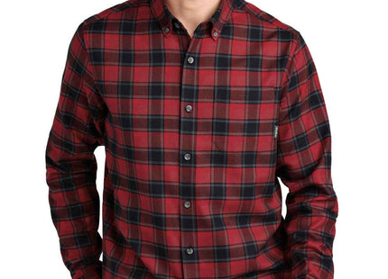 Eddie Bauer Long Sleeve Favorite Flannel Plaid Shirt EB610 Red Highland Plaid
