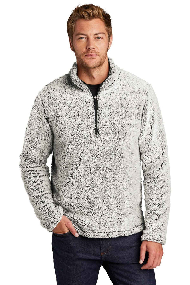 Port Authority Cozy 1/4Zip Fleece F130 Grey Heather