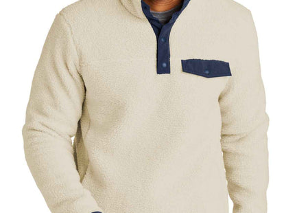Port Authority Camp Fleece Snap Pullover F140 Oat Dress Blue Navy