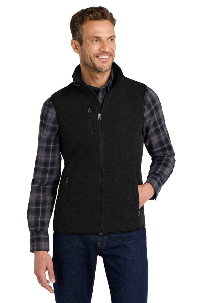 Port Authority RTek Pro Fleece FullZip Vest F228 Black Black