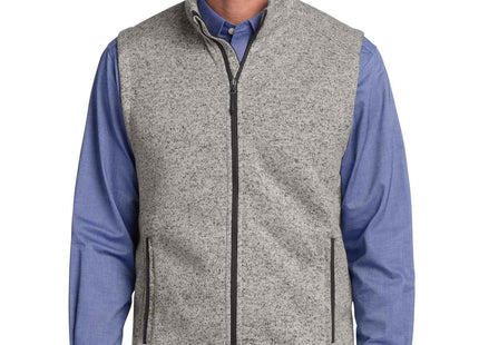 Port Authority Sweater Fleece Vest F236 Grey Heather
