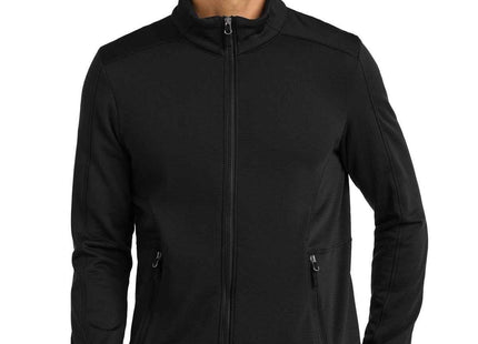 Port Authority Grid Fleece Jacket F239 Deep Black