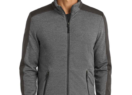 Port Authority Grid Fleece Jacket F239 Grey Smoke Heather Grey Smoke