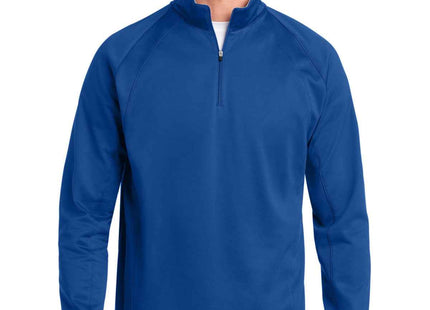 SportTek SportWick Fleece 1/4Zip Pullover F243 True Royal Silver