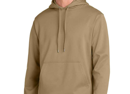 SportTek SportWick Fleece Hooded Pullover F244 Coyote Brown