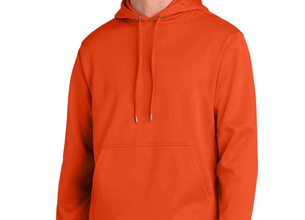 SportTek SportWick Fleece Hooded Pullover F244 Deep Orange