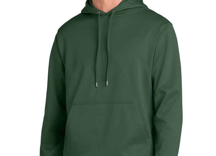SportTek SportWick Fleece Hooded Pullover F244 Forest Green