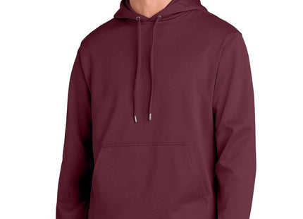 SportTek SportWick Fleece Hooded Pullover F244 Maroon