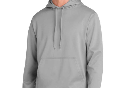 SportTek SportWick Fleece Hooded Pullover F244 Silver