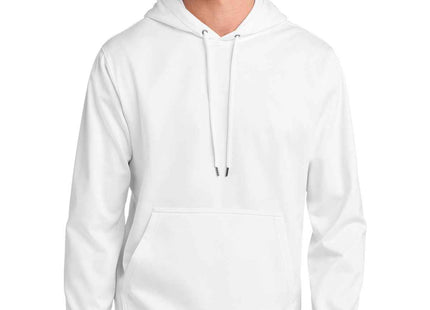 SportTek SportWick Fleece Hooded Pullover F244 White