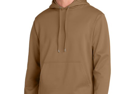 SportTek SportWick Fleece Hooded Pullover F244 Woodland Brown