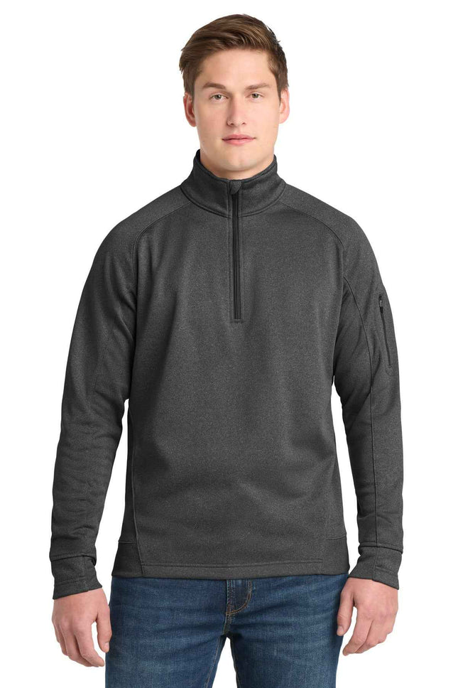 SportTek Tech Fleece 1/4Zip Pullover F247 Graphite Heather