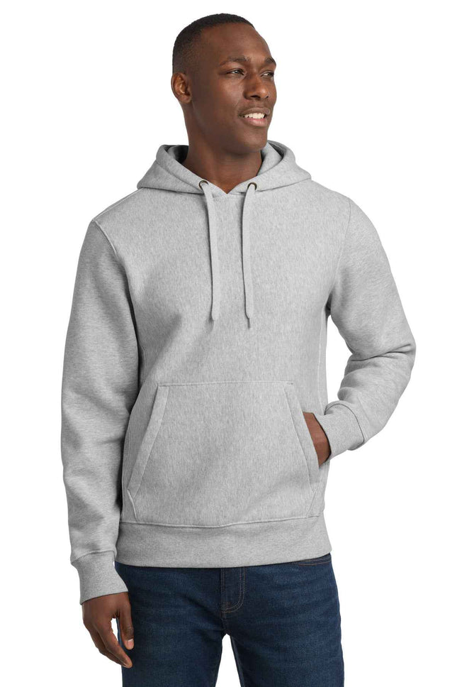 SportTek Super Heavyweight Pullover Hooded Sweatshirt F281 Athletic Heather