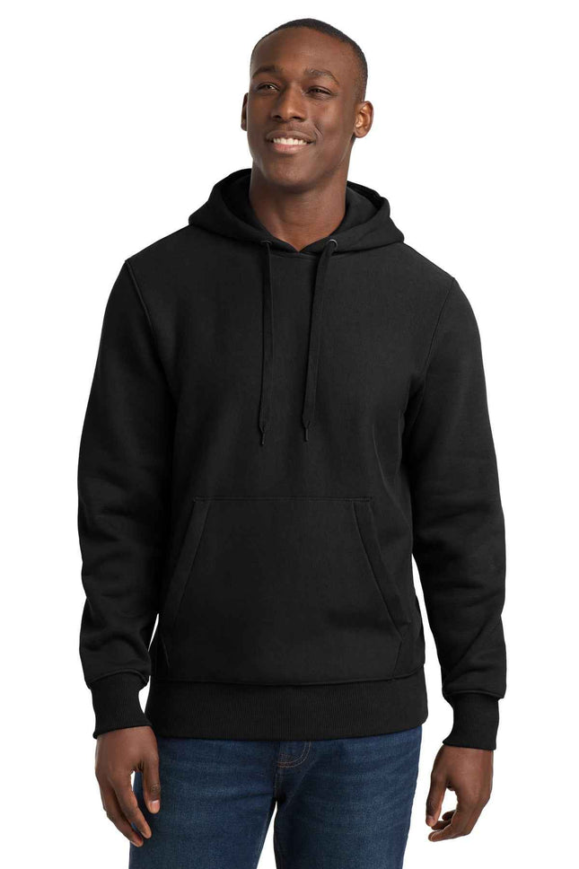 SportTek Super Heavyweight Pullover Hooded Sweatshirt F281 Black