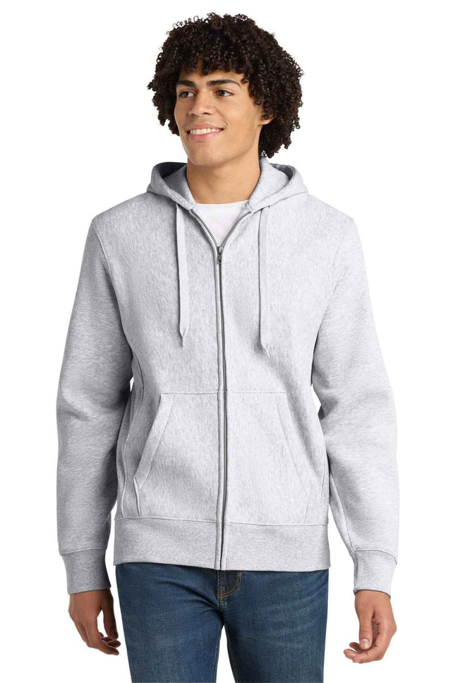 SportTek Super Heavyweight FullZip Hooded Sweatshirt F282 Athletic Heather