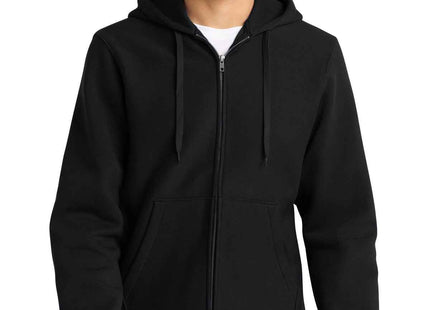 SportTek Super Heavyweight FullZip Hooded Sweatshirt F282 Black