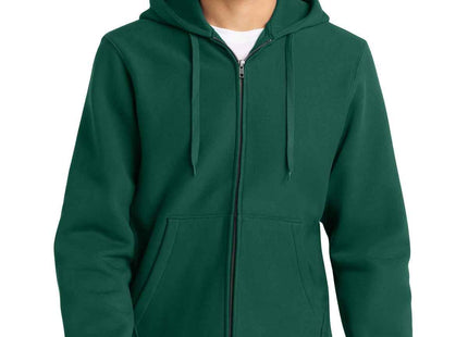 SportTek Super Heavyweight FullZip Hooded Sweatshirt F282 Dark Green