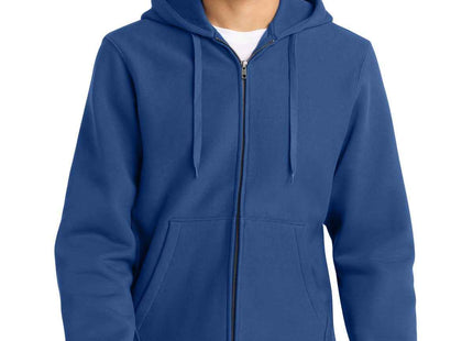 SportTek Super Heavyweight FullZip Hooded Sweatshirt F282 Royal