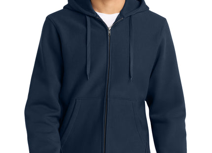 SportTek Super Heavyweight FullZip Hooded Sweatshirt F282 True Navy