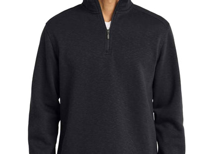 Port Authority Slub Fleece 1/4Zip Pullover F295 Black
