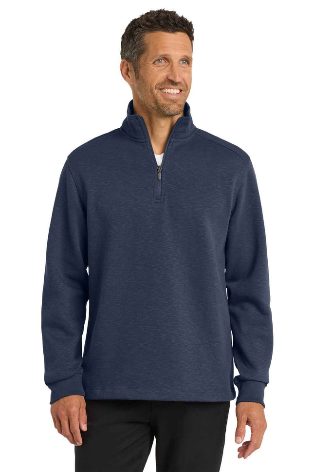 Port Authority Slub Fleece 1/4Zip Pullover F295 Navy
