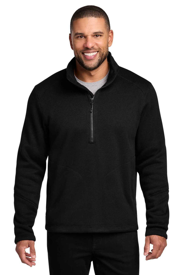 Port Authority Arc Sweater Fleece 1/4Zip F426 Deep Black