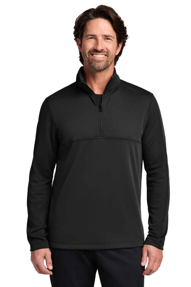 Port Authority Smooth Fleece 1/4Zip F804 Deep Black