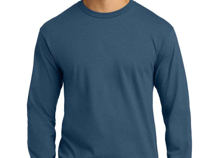 Gildan Ultra Cotton 100% US Cotton Long Sleeve T Shirt G2400 Indigo Blue
