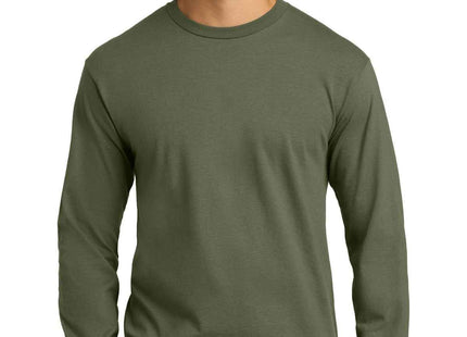 Gildan Ultra Cotton 100% US Cotton Long Sleeve T Shirt G2400 Military Green