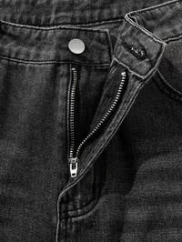 Men's Premium Washed Straight Leg Denim Jeans for Casual Streetwear
