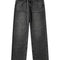 Men's Premium Washed Straight Leg Denim Jeans for Casual Streetwear Black