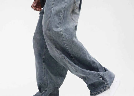 Men's Premium Vintage Washed Wide Leg Denim Jeans